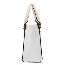 Load image into Gallery viewer, Ti Amo I love you - Exclusive Brand - Seashell - Luxury Womens PU Tote Bag - Cream Straps
