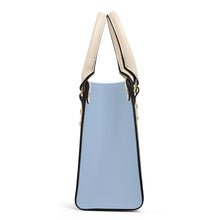 Load image into Gallery viewer, Ti Amo I love you - Exclusive Brand - Pale Cerulean - Luxury Womens PU Tote Bag - Cream Straps
