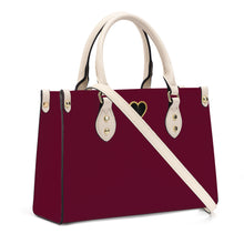 Load image into Gallery viewer, Ti Amo I love you - Exclusive Brand - Mulberry Wood - Luxury Womens PU Tote Bag - Cream Straps
