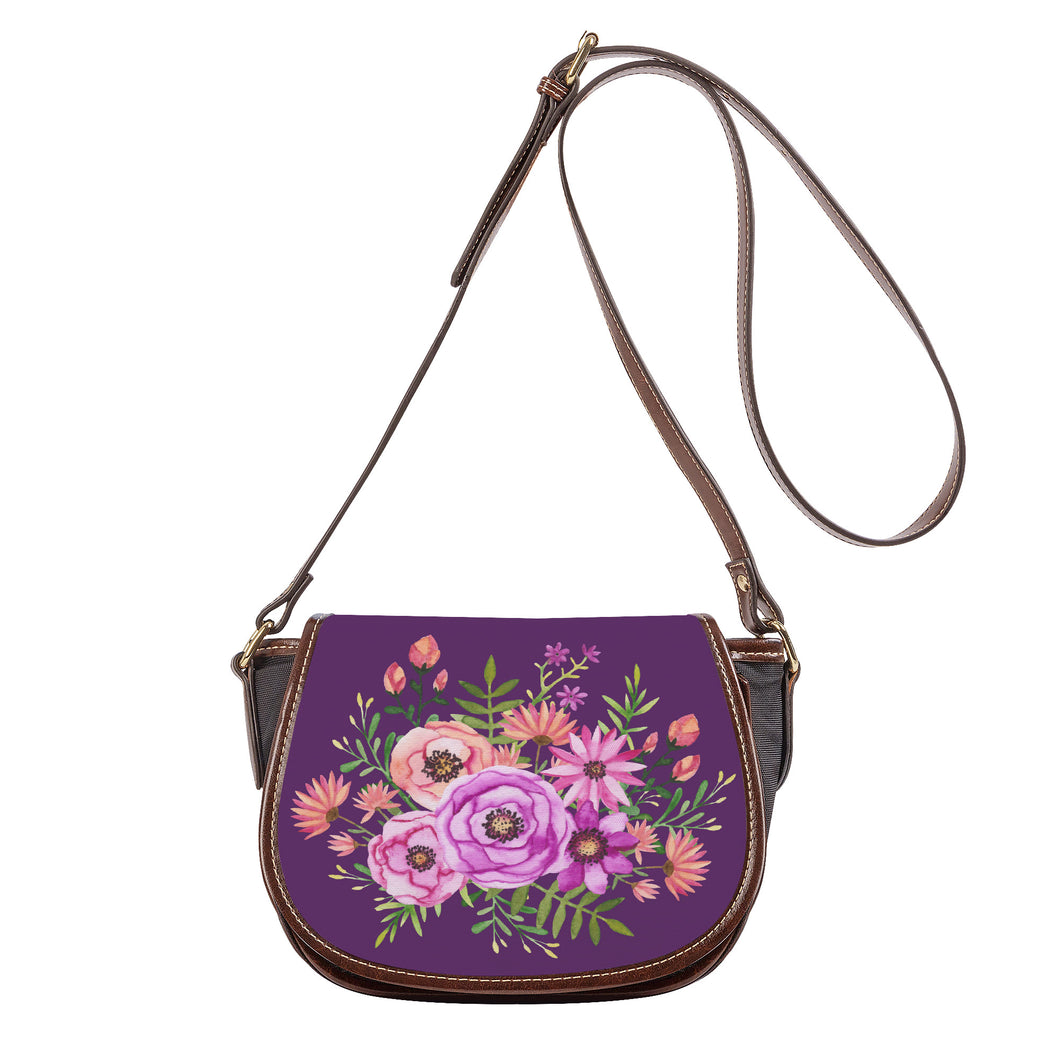 Ti Amo I love you - Exclusive Brand - Bossanova 2 - Pink Floral -  Saddle Bag