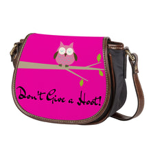 Load image into Gallery viewer, Ti Amo I love you - Exclusive Brand  - DON&#39;T GIVE A HOOT! - Hollywood Cerise - Owl -  Saddle Bag
