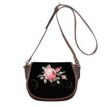 Load image into Gallery viewer, Ti Amo I love you - Exclusive Brand - Black - Rose - Saddle Bag
