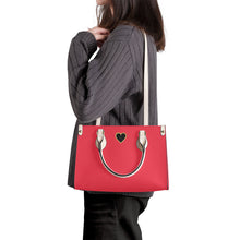 Load image into Gallery viewer, Ti Amo I love you - Exclusive Brand - Red Pink - Luxury Womens PU Tote Bag - Cream Straps
