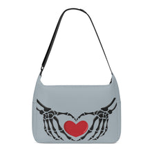 Load image into Gallery viewer, Ti Amo I love you - Exclusive Brand - Hit Gray - Skeleton Heart Hands  -  Journey Computer Shoulder Bag
