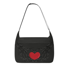 Load image into Gallery viewer, Ti Amo I love you - Exclusive Brand - Tuatara - Skeleton Heart Hands  -  Journey Computer Shoulder Bag
