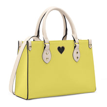 Load image into Gallery viewer, Ti Amo I love you - Exclusive Brand - Marigold Yellow - Luxury Womens PU Tote Bag - Cream Straps
