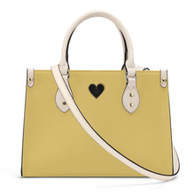 Load image into Gallery viewer, Ti Amo I love you - Exclusive Brand - Golden Sand - Luxury Womens PU Tote Bag - Cream Straps
