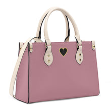 Load image into Gallery viewer, Ti Amo I love you - Exclusive Brand - Lipstick Pink - Luxury Womens PU Tote Bag - Cream Straps
