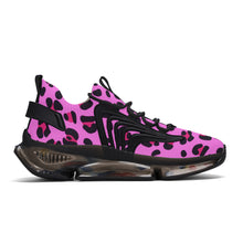 Load image into Gallery viewer, Ti Amo I love you - Exclusive Brand - Womens - Persian Pink with Cerise Leopard Spots -  Air Max React Sneakers - Black Soles
