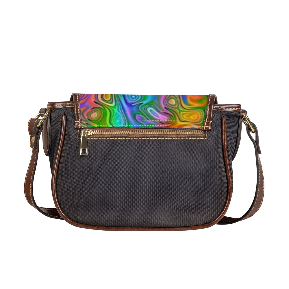 Ti Amo I love you - Exclusive Brand - Rainbow Kaleidoscope - Saddle Bag