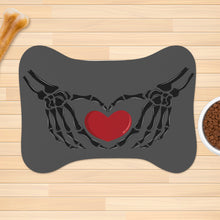 Load image into Gallery viewer, Ti Amo I love you - Exclusive Brand  - Davy&#39;s Grey - Skeleton Hands with Heart  - Big Paws Pet Rug
