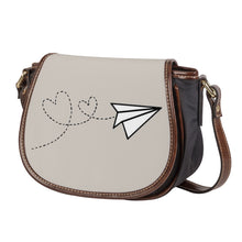 Load image into Gallery viewer, Ti Amo I love you - Exclusive Brand - Swirl - Paper Airplane - Saddle Bag
