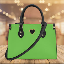 Load image into Gallery viewer, Ti Amo I love you - Exclusive Brand - Pastel Green - Luxury Womens PU Tote Bag - Black Straps
