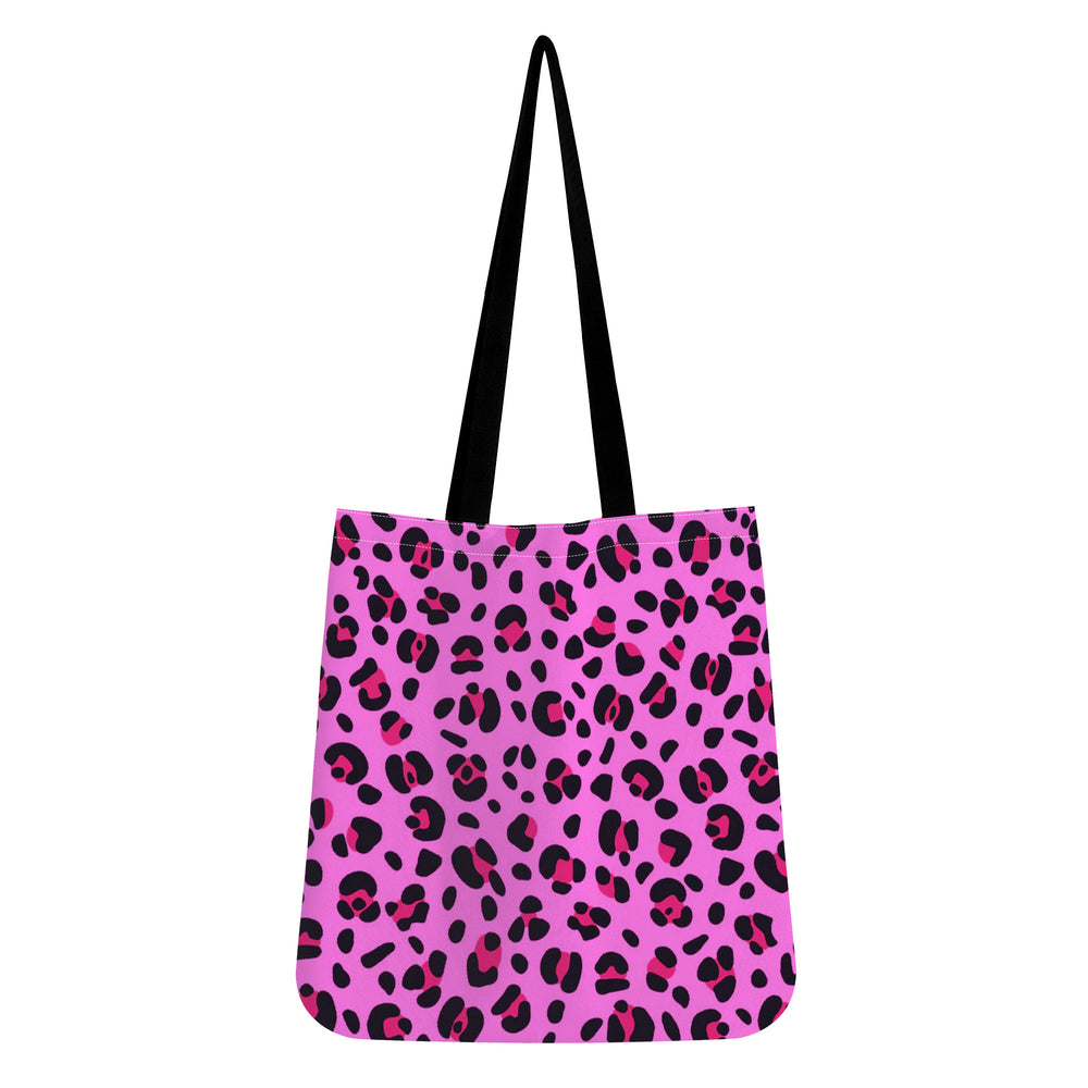Ti Amo I love you - Exclusive Brand - Persian Pink with Cerise Leopard Spots - Cloth Totes