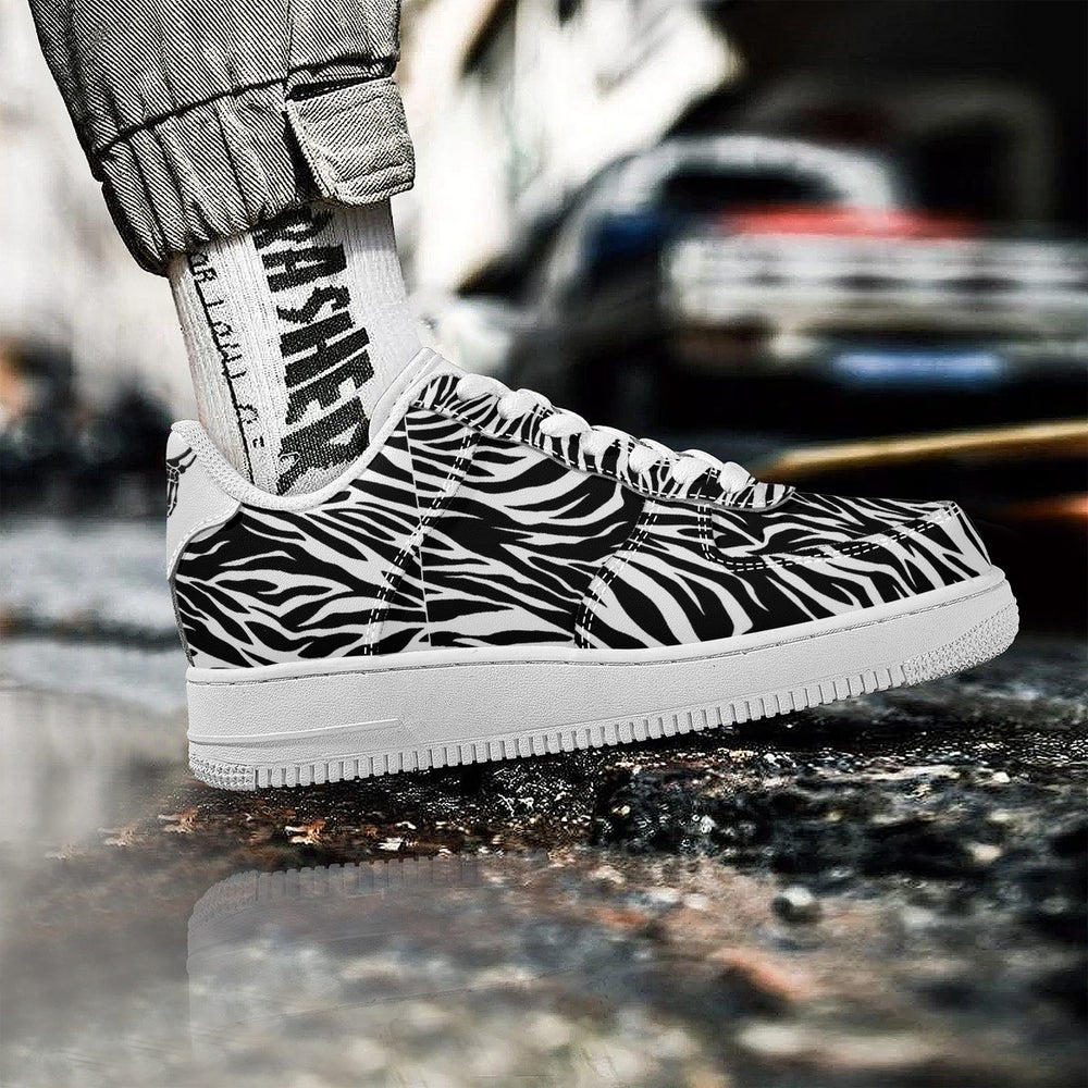 Ti Amo I love you - Exclusive Brand - Black & White - Zebra - Low Top Unisex Sneakers