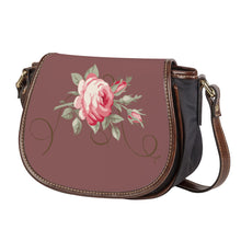 Load image into Gallery viewer, Ti Amo I love you - Exclusive Brand - Rose Taupe - Rose - Saddle Bag
