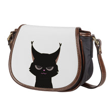 Load image into Gallery viewer, Ti Amo I love you - Exclusive Brand - Concrete - Black Cat - Saddle Bag
