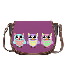 Load image into Gallery viewer, Ti Amo I love you - Exclusive Brand - Cannon Pink - 3 Owls -  Saddle Bag
