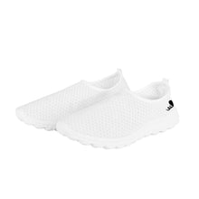 Load image into Gallery viewer, Ti Amo I love you - Exclusive Brand - White - Black Heart - Women&#39;s Mesh Running Shoes - White Soles
