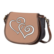 Load image into Gallery viewer, Ti Amo I love you - Exclusive Brand - Feldspar - Double White Heart - Saddle Bag
