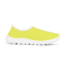 Load image into Gallery viewer, Ti Amo I love you - Exclusive Brand - Sandy Yellow - Double White Heart - Women&#39;s Mesh Running Shoes - White Soles
