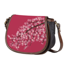 Load image into Gallery viewer, Ti Amo I love you-  Exclusive Brand - Viva Magenta - Blossom - Saddle Bag
