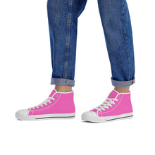 Load image into Gallery viewer, Ti Amo I love you - Exclusive Brand - Hot Pink - High-Top Canvas - White Soles
