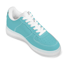 Load image into Gallery viewer, Ti Amo I love you - Exclusive Brand - Northern Lights Blue - Skelton Hands with Heart - Transparent Low Top Air Force Leather Shoes
