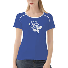 Load image into Gallery viewer, Ti Amo I love you - Exclusive Brand - Chambray Blue - White Daisy - Women&#39;s T shirt - Sizes XS-2XL
