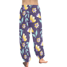 Load image into Gallery viewer, Ti Amo I love you  - Exclusive Brand  - Purple with Flowers - Women&#39;s Harem Pants
