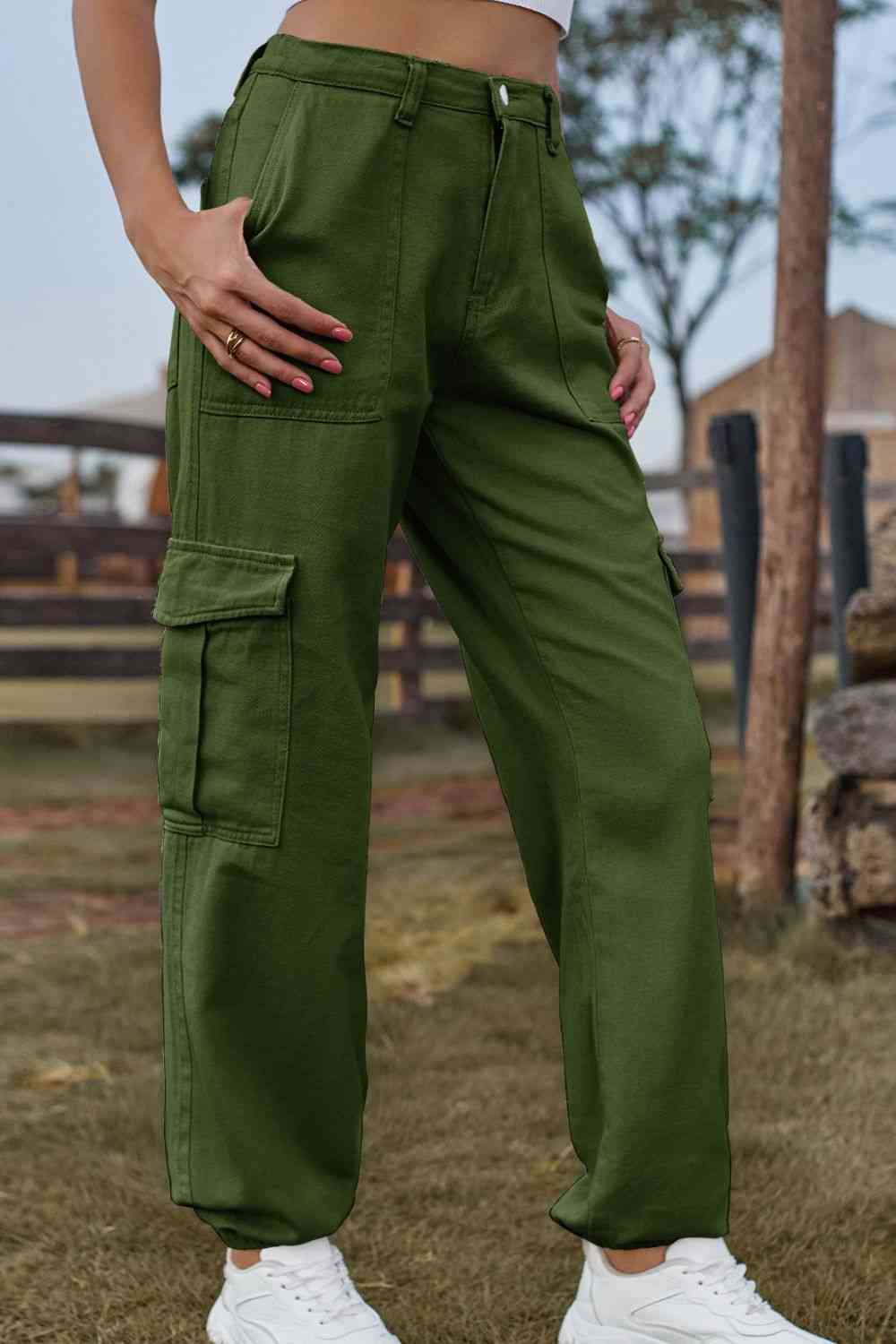 5 Colors - Long Jeans with Pocket