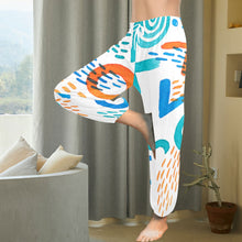 Load image into Gallery viewer, Ti Amo I love you  - Exclusive Brand  - White with Colorful Letters - Women&#39;s Harem Pants
