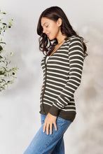 Load image into Gallery viewer, Zenana Full Size Striped Snap Down Cardigan
