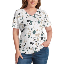 Load image into Gallery viewer, Ti Amo I love you - Exclusive Brand - Womens Plus Size V-Neck Short Sleeve Ladies T-Shirts - Sizes XL-4XL
