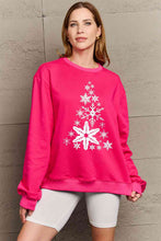 Load image into Gallery viewer, Simply Love Full Size Snowflake Christmas Tree Graphic Sweatshirt
