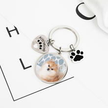 Load image into Gallery viewer, Your Custom Photo Keychain Pet Charm Key Ornaments Pet Memorial Keychain
