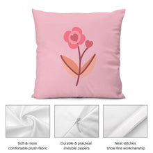 Load image into Gallery viewer, Ti Amo I love you - Exclusive Brand - 9 Colors - 7 Sizes - Flower Plush Pillow Case
