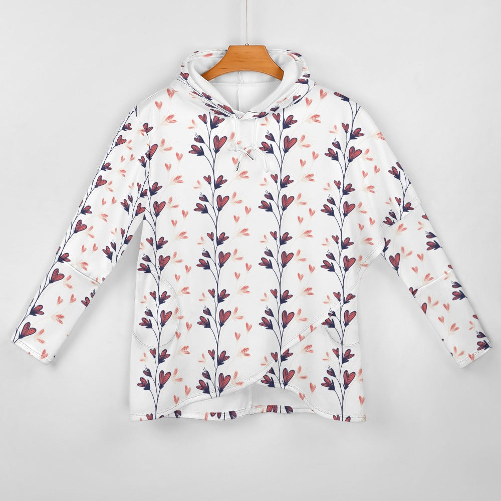 Ti Amo I love you - Exclusive Brand - 9 Styles - Asymmetrical Medium Length Slim Hooded Sweatshirt