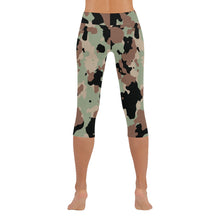 Load image into Gallery viewer, Ti Amo I love you - Exclusive Brand - Camouflage - Womens / Teen Girls / Womens Plus Size  - Low Rise Capri Leggings - Sizes 2XS-5XL
