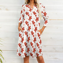 Load image into Gallery viewer, Ti Amo I love you - Exclusive Brand - 9 Styles - Christmas Dresses - 7-point sleeve Dresses - Sizes S-5XL
