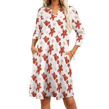 Load image into Gallery viewer, Ti Amo I love you - Exclusive Brand - 9 Styles - Christmas Dresses - 7-point sleeve Dresses - Sizes S-5XL
