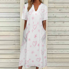 Load image into Gallery viewer, Ti Amo I love you - Exclusive Brand - Long Dress - Short Sleeves - 7-point Sleeve Long Dress - Sizes S-5XL
