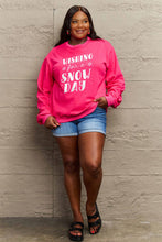 Load image into Gallery viewer, Simply Love Full Size WISHING FOR A SNOW DAY Round Neck Sweatshirt
