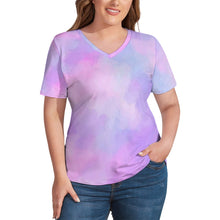 Load image into Gallery viewer, Ti Amo I love you - Exclusive Brand - Womens Plus Size V-Neck Short Sleeve Ladies T-Shirts - Sizes XL-4XL
