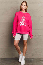 Load image into Gallery viewer, Simply Love Full Size Snowflake Christmas Tree Graphic Sweatshirt
