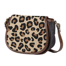 Load image into Gallery viewer, Ti Amo I love you - Exclusive Brand - Brown Leopard - PU Leather Flap Saddle Bag
