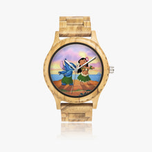 Load image into Gallery viewer, Ti Amo I love you Exclusive Brand  - Lilo &amp; Stitch - Italian Olive Lumber Wooden Watch
