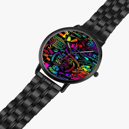 Ti Amo I love you - Exclusive Brand  - Rainbow Sewing - Unisex Instafamous Steel Strap Quartz Watch