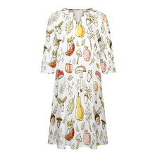 Load image into Gallery viewer, Ti Amo I love you - Exclusive Brand - 10 Styles - Fruit &amp; Veggies - 7-point Sleeve Dress - Sizes S-5XL
