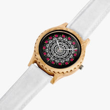 Load image into Gallery viewer, Ti Amo I love you - Exclusive Brand - Rose Mandala - Womens Designer Italian Olive Wood Watch - Leather Strap
